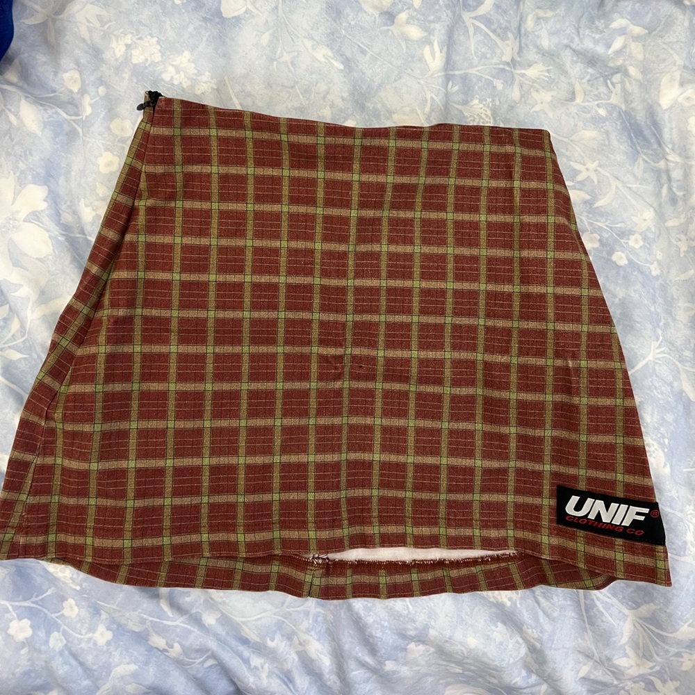 Unif plaid mini skirt